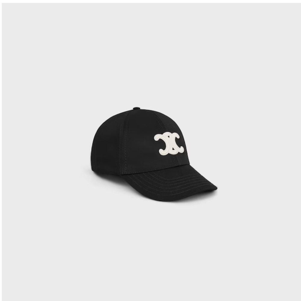 Celine Black Cap with White Logo